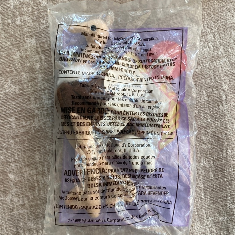 Ty Teenie Beanie Stretchy the Ostrich in Unopened Original Packaging with Tag